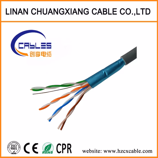 Solid Copper Wire Cat5e FTP Ethernet Cable for Optimal Data Transfer