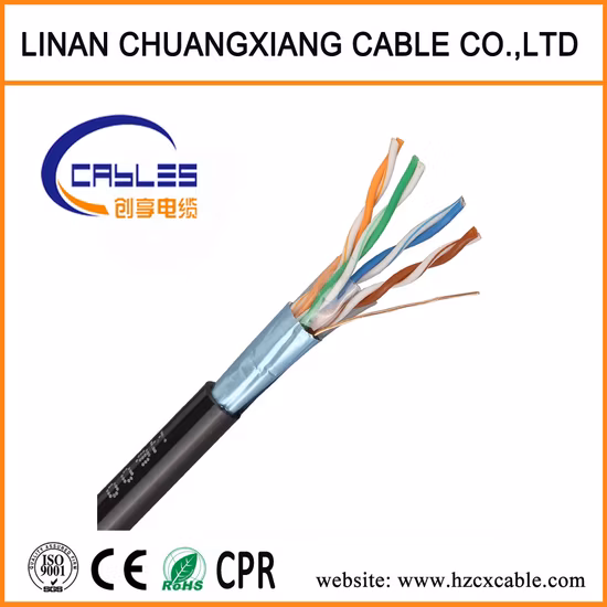 Solid Copper Wire Cat5e FTP Ethernet Cable for Optimal Data Transfer
