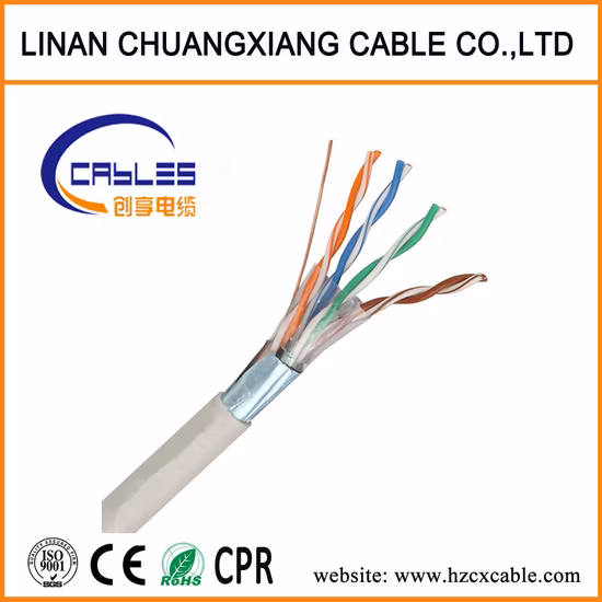 Solid Copper Wire Cat5e FTP Ethernet Cable for Optimal Data Transfer